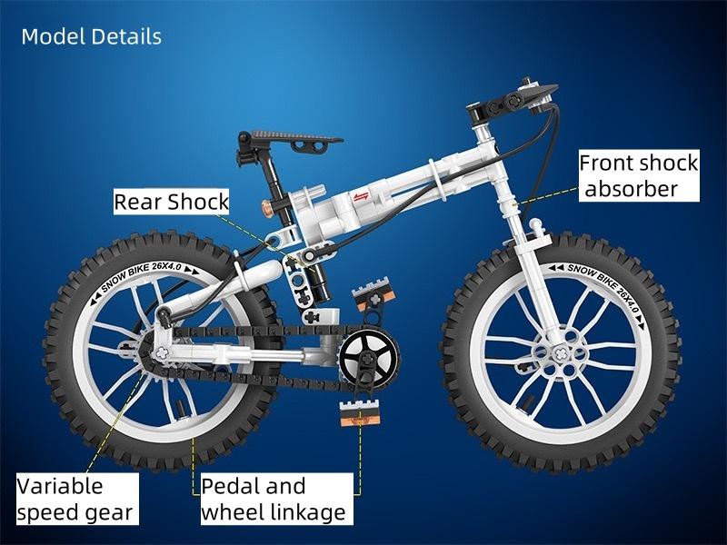 246PCS Bicycle Mountain Bike Building Block Model Technology Assembly Children's Educational Building Toys Holiday Gifts