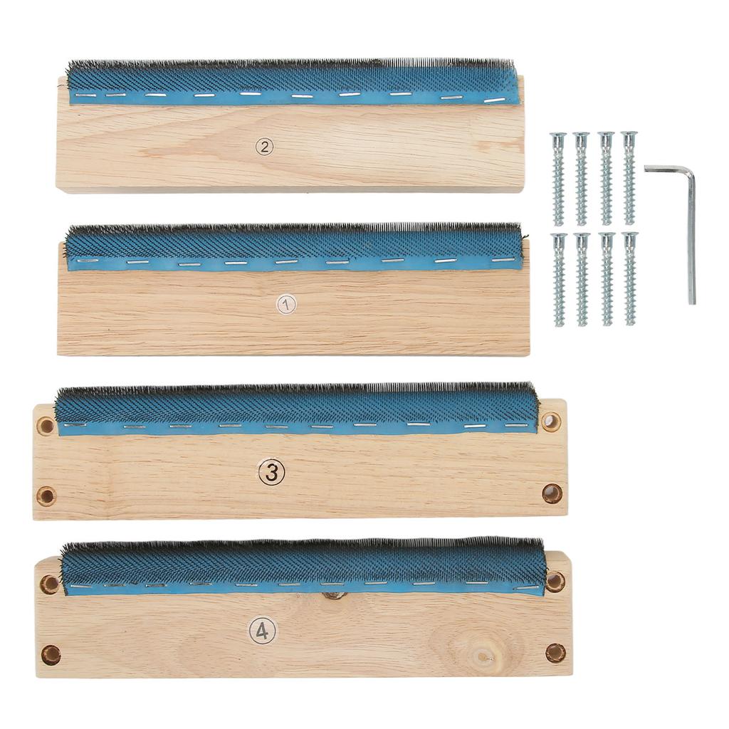 Rám na vyšívací pruhy 9,8 palce, 4 strany Pevný rám z masivního dřeva pro snadnou montáž koberečku se šrouby