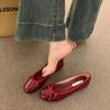Bow Fairy Shallow Mouth Single Shoes Female Spring and Autumn New French Retro Gentle Niche Evening Breeze Flat-soled Beanie Shoes