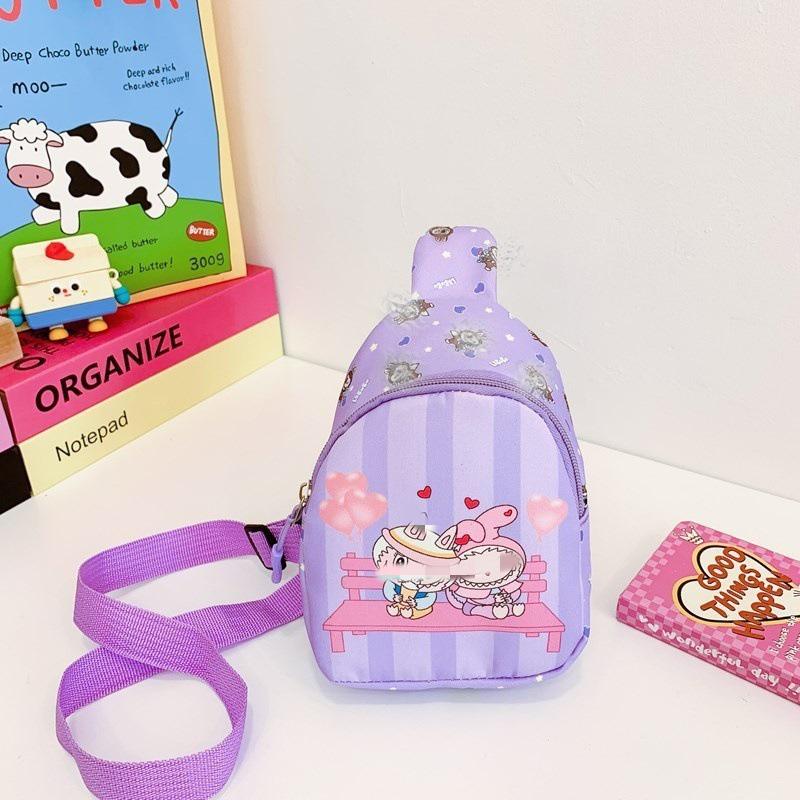 Cute Cartoon Children's Backpack: Trendy Casual Small Bag for Kindergarten Girls - Crossbody or Chest Style