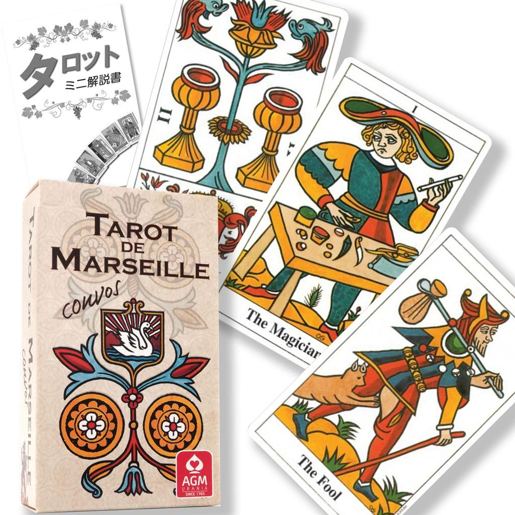 Tarot De Marseille Convos, Tarot Reading Instructions, Japanese Instruction Manual Included, Authentic Tarot Cards, 78 Cards