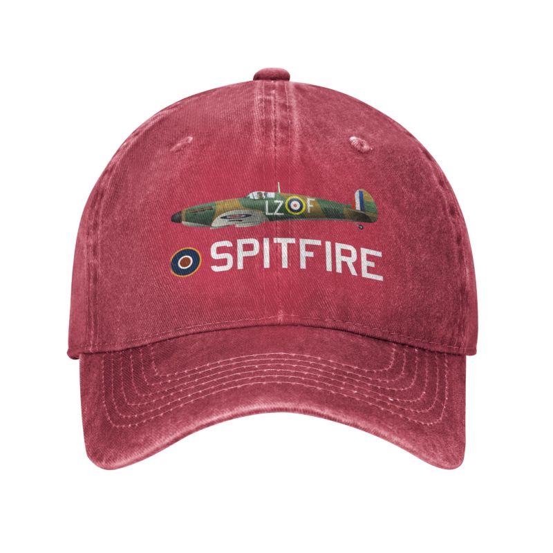 Cotton Supermarine RAF Spitfire Baseball Cap Outdoor Unisex Women's WW2 War Fighter Aircraft Plane Airplane British Dad Hat