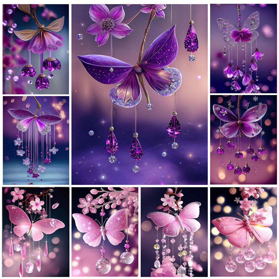 

Алмазная картина, новые поступления, бабочка, колокольчик, Diy, полная квадратная круглая дрель, стразы, вышивка, пейзаж, мозаика, наборы для вышивки крестом, подарок AA4719