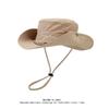Chapéu de Pescador Masculino Bordado com Letra Etiqueta de Couro Chapéu de Cowboy Impermeável para Uso ao Ar Livre Caminhada Pesca Aba Leve de 8cm Chapéu de Sol Anti-UV