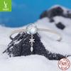 Winter Crystal Snowflake Beaded Diy Bracelet Large Hole Beaded Charm 925 Silver Bead Jewelry Accessories