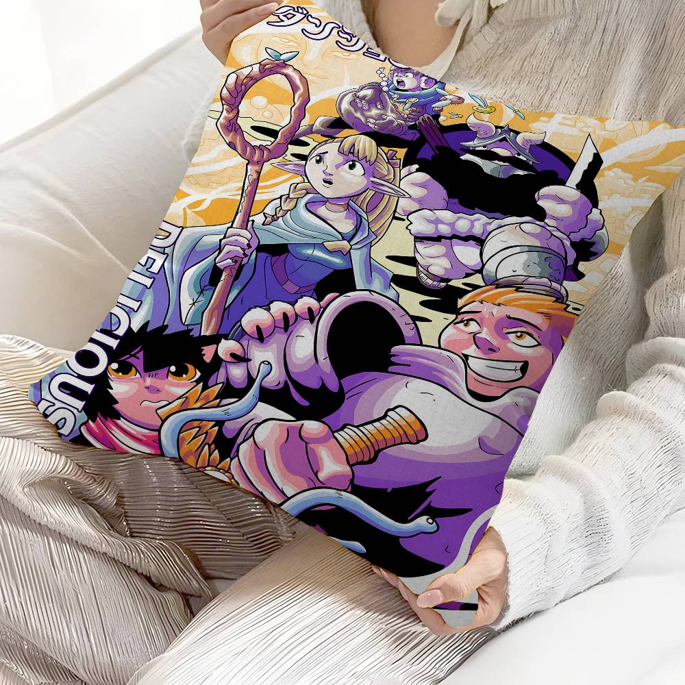 

Anime Delicious In Dungeon Cushion Cover Polyester Sofa Cushions Decorative Throw Pillows Home Decoration Pillowcover 30cmx30cm