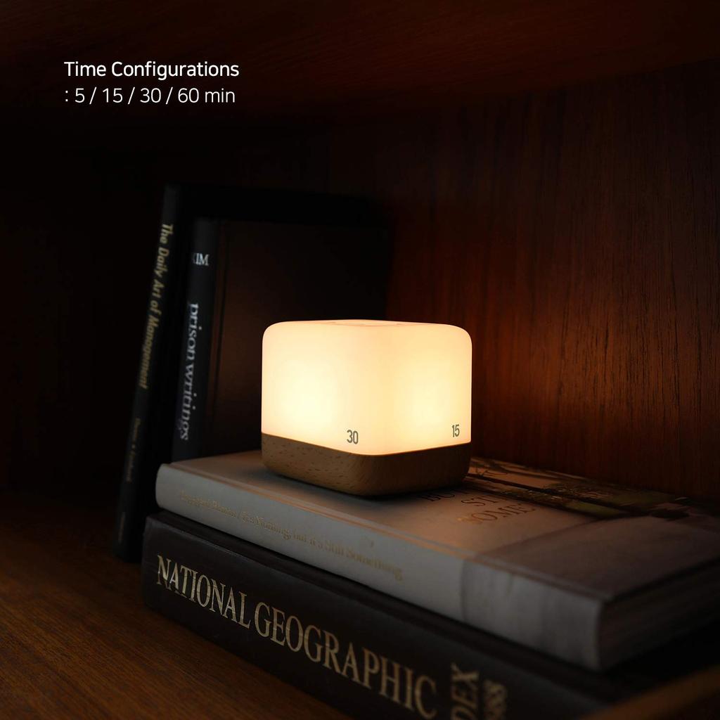 Mooas Rechargeable Timer LED Night Light Minutes Time Management Timer Nightlight with Timer LED Night Light Timer Nursing Light 5/15/30/60 Children's