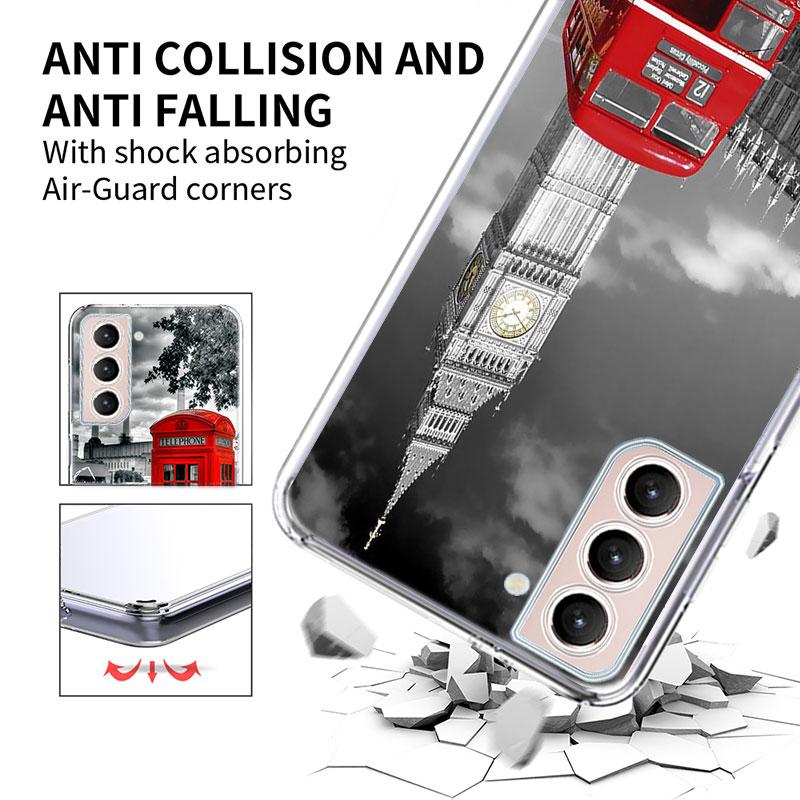 london Bus England Telephone Phone Case For Samsung A17 A56 A36 A26 A16 A55 A35 A25 A15 A05S Galaxy A71 A51 A41 A31 A21S A70 A50