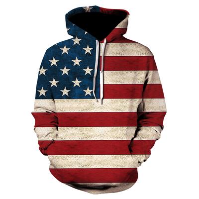 Nueva sudadera con capucha con estampado 3D de la bandera americana, ropa deportiva informal a la moda para hombres y mujeres, jersey con capucha Streetwea que combina con todo