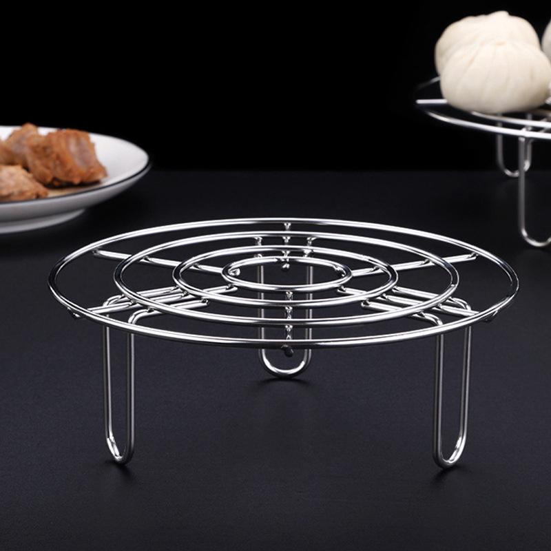 304 Stainless Steel Steaming Rack for Rice Cooker - Waterless Heat, Versatile Bun Steamer with High Legs.