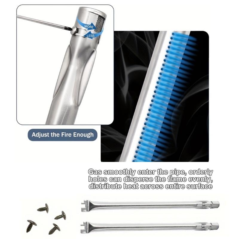 Easy Installation Burners Tube Set Suitable for Optimal Grill Efficiency Featuring Corrosion Resistance and Simple Setup