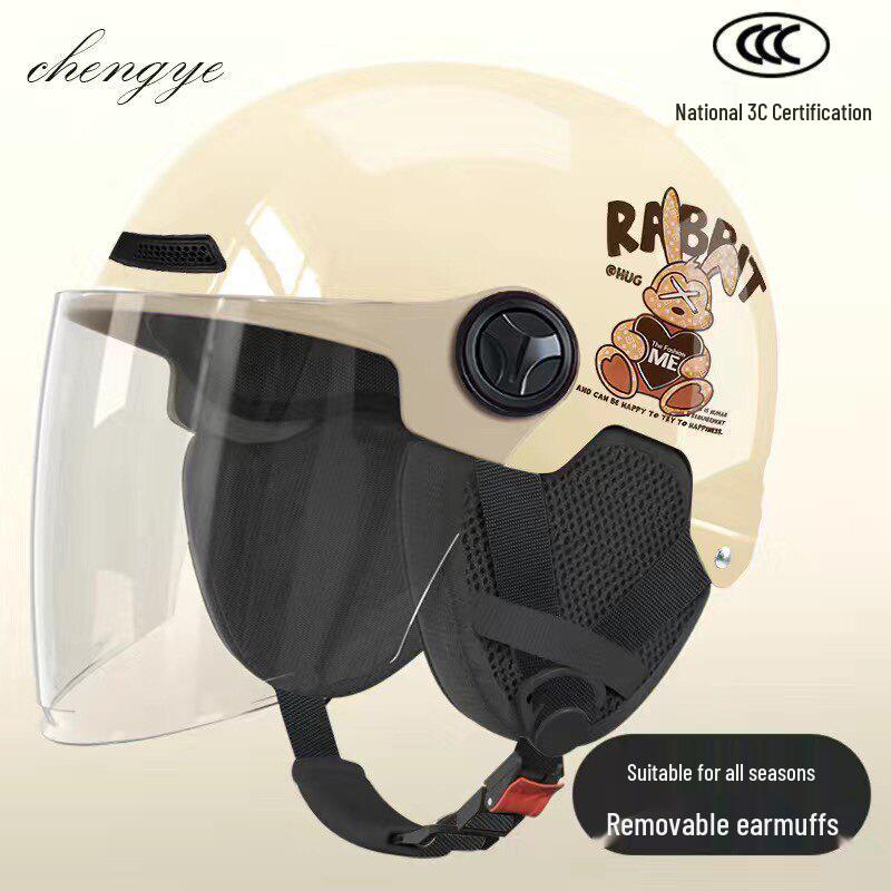 3C Certified All-Season Unisex Electric Scooter & Motorcycle Helmet with Sun Protection