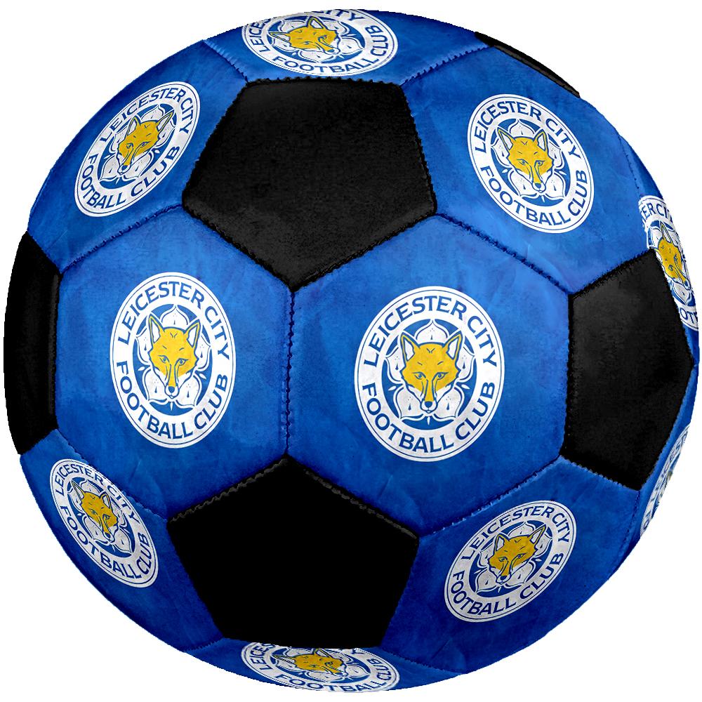 SIZE 5 Leicester City FC Soccer Ball Colorful All Ages Machine Stitched PVC Competition Ready Durable High-Bounce