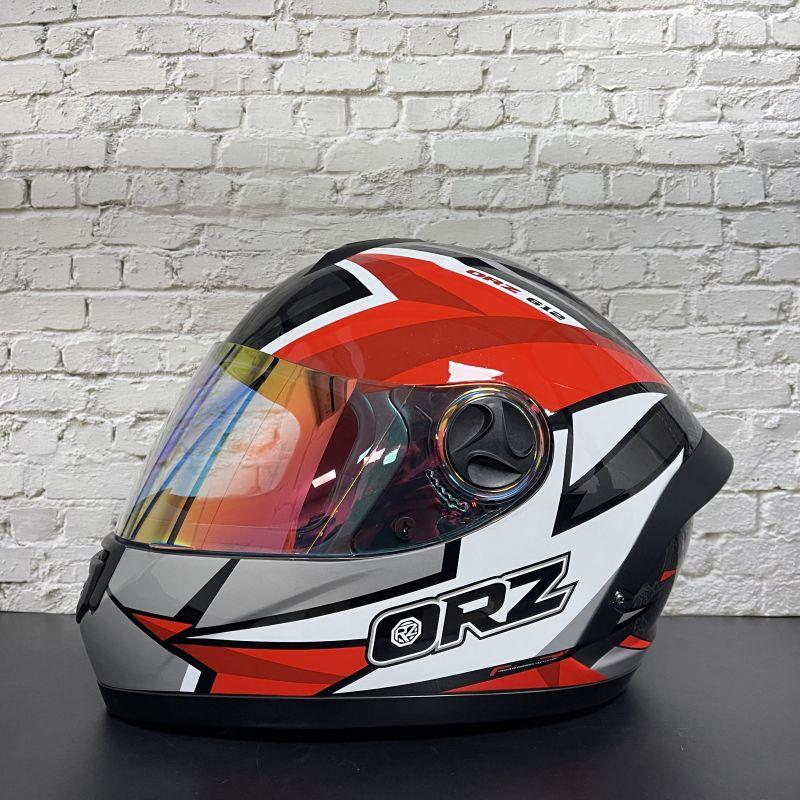 ORZ-Night Vision Single Lens Full Face Helmet Lightweight Breathable Motorcycle Racing Anti Glare Night Riding Crash Helmet