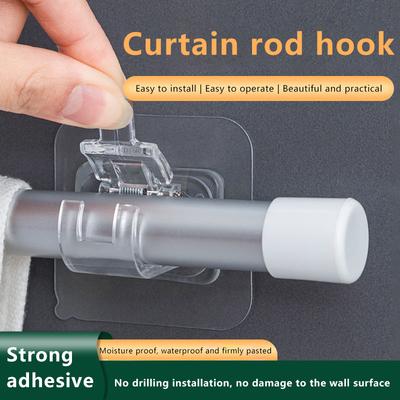 Telescopic Hook Fixing Clip For Curtains Shower Curtains Towels And Door Curtains Without Drilling