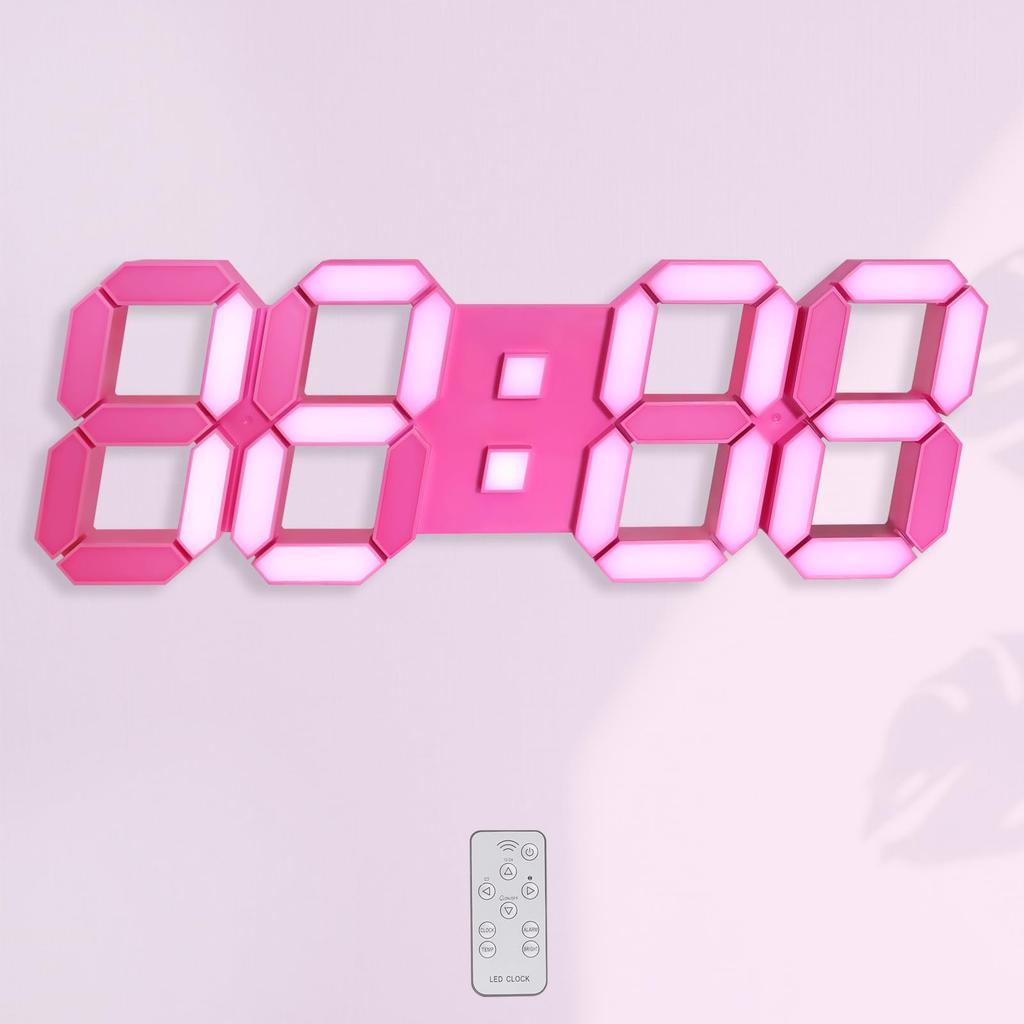 KOSUMOSU ACD-215P LED Wall Clock Pink