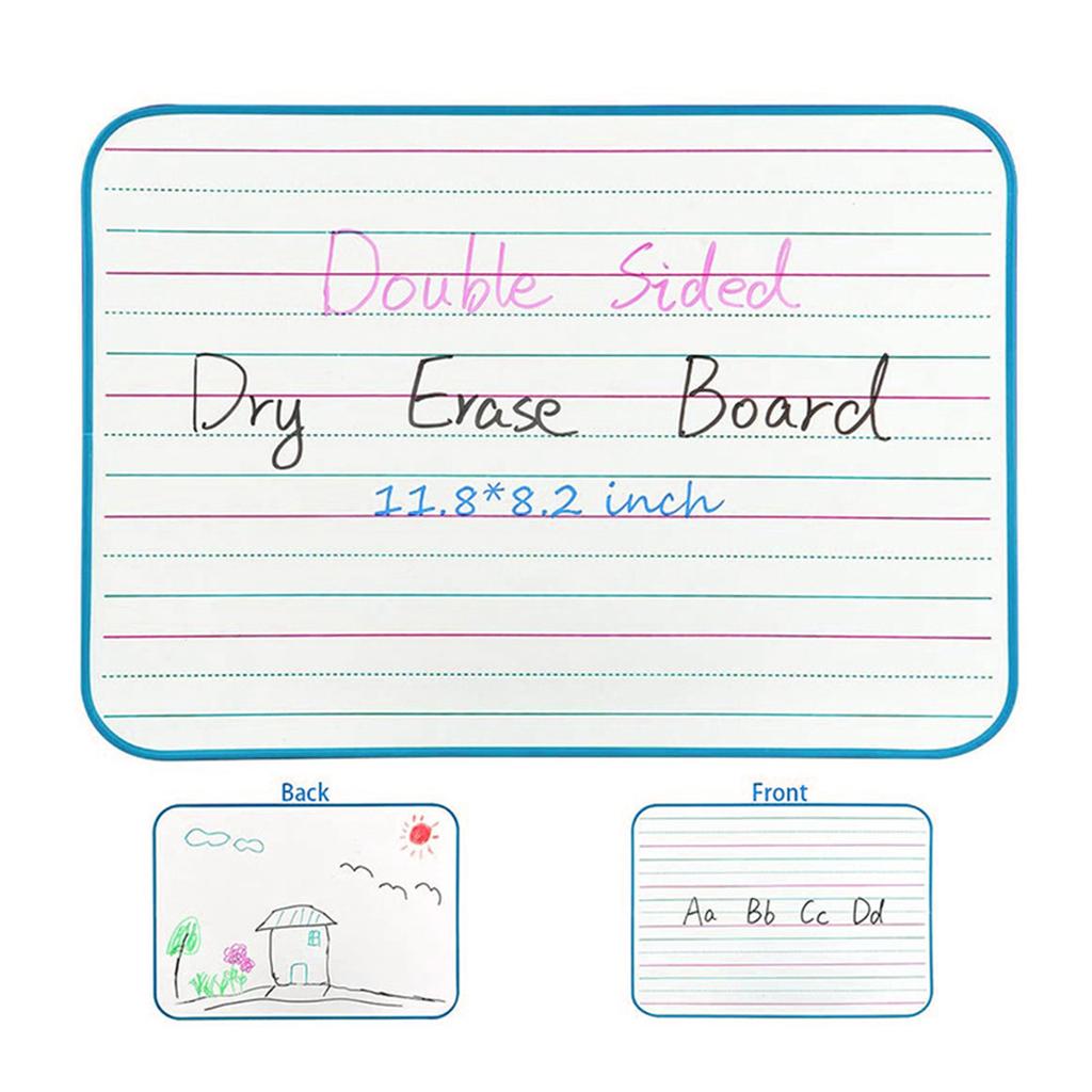 Double Sided Whiteboard Magnetic Whiteboard Dry Erase White Board with Lines Ruled Writing Board for Office School Home