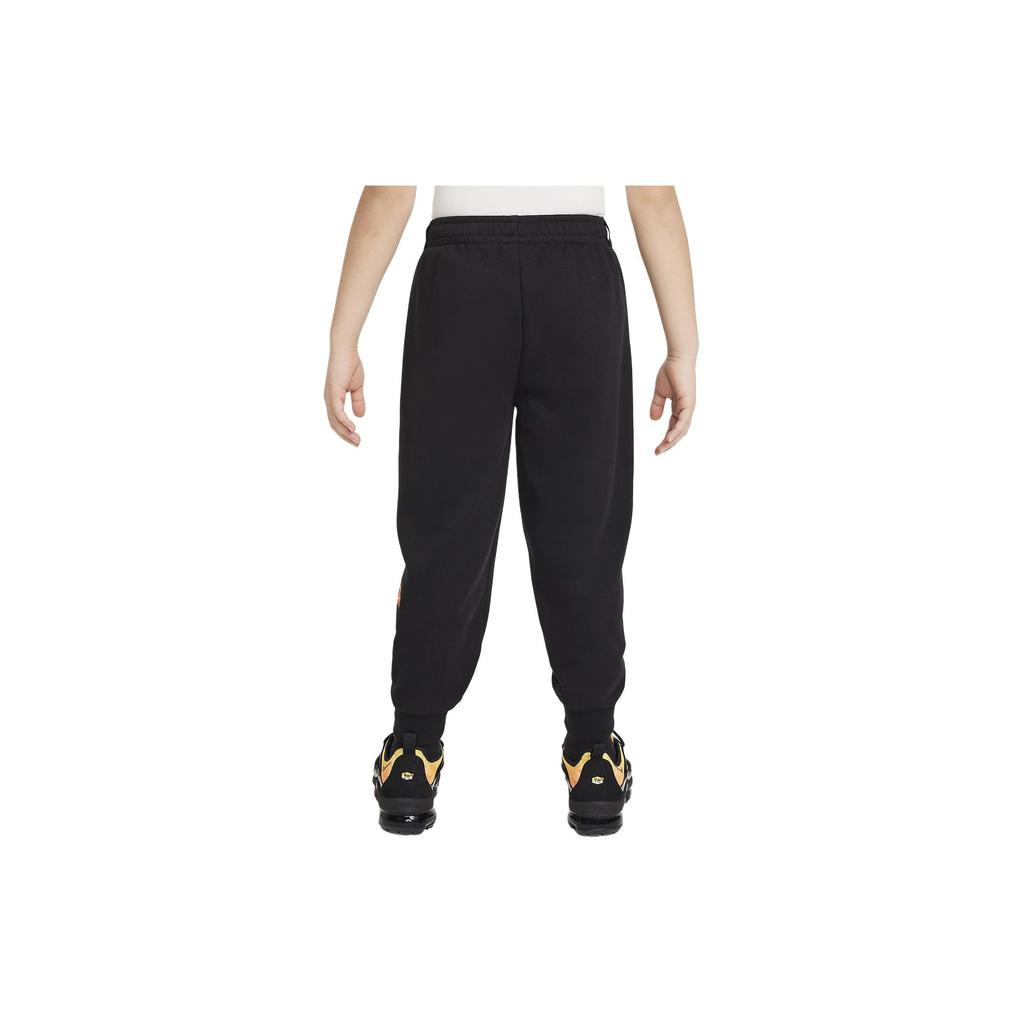 Nike Kids Knitted Sports Pants Sportswear Icon Fleece Small Embroidery Pattern Casual Mid Waist Kids Bottoms Black HF7134-010