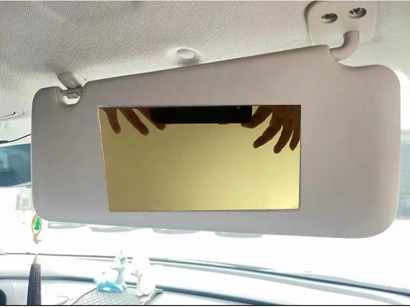 High-Definition Stainless Steel Dual-Use Car Visor Makeup Mirror
