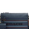 Coach Heritage 25 Zipper Closure Leather And Fabric Medium Shoulder Crossbody Bag Women Bags Dark-Blue CG998-QBDEI