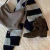 Korean Version of the New Versatile Round Head Handmade Pleated Stacking Boots Sleeve Slim Western Cowboy Boots Thick Heel Medium Boots Women
