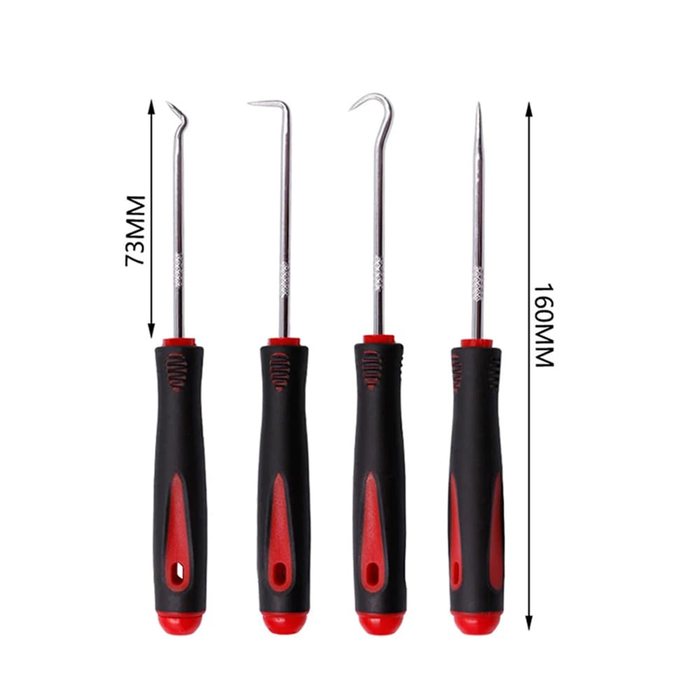 Pick Up Tool Pick Tool Precision Hook Set of 4 Seal Tool O Ring Universal Spanner (Blue)