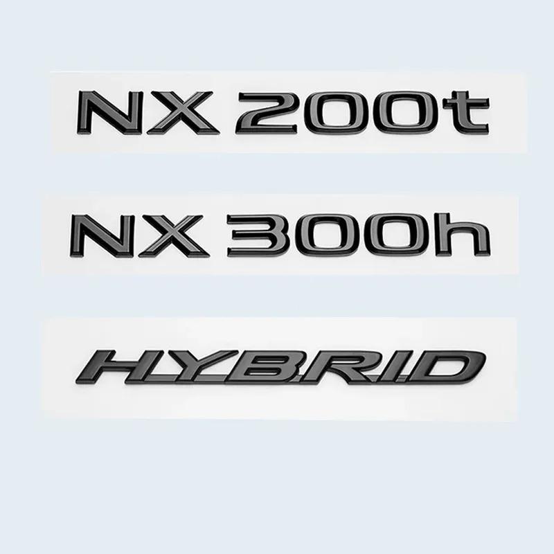 PHL1 3D Glossy Black ABS Letters Emblem Car Trunk Logo Sticker Badge For Lexus NX200 NX300 NX200t NX300h HYBRID Auto Accessories