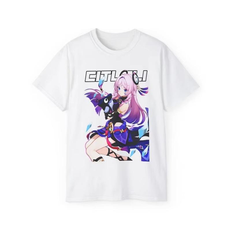 Tricou Citlali Genshin Impact Fan Vară Modă Gât Rotund Confortabil Respirabil Răcoros Haine Bărbați și Femei Topuri Tricou