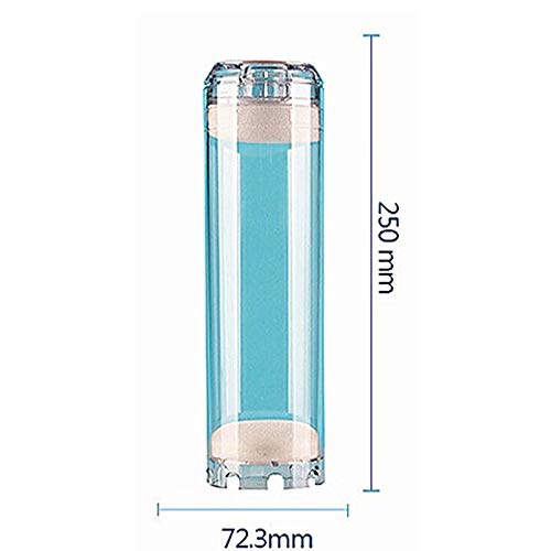 NTCPEFY 10-inch Reusable Empty Clear Cartridge Water Filter Housing with Various Media Refills