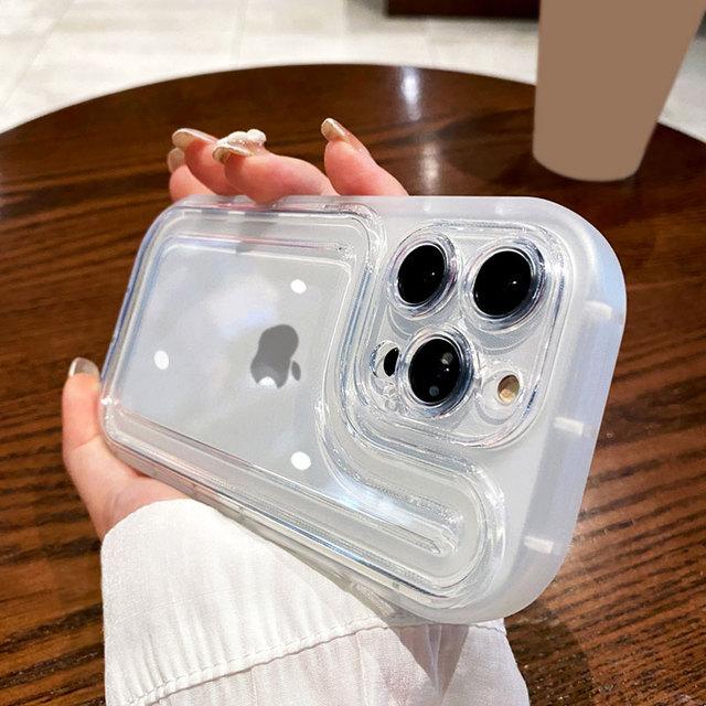 

Прозрачный противоударный чехол-бампер для телефона Iphone 14 13 12 11 Pro Max 14plus 14pro, защита камеры, прозрачная задняя крышка с градиентом For iPhone 13