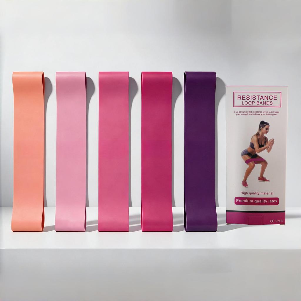 Maika Yoga Fitness Gradient Color Resistance Band for Buttocks Training and Stretching