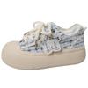 Thick-soled casual small fragrant style versatile thick-soled little white shoes women's 2025 new autumn and winter canvas shoes popular low-top board