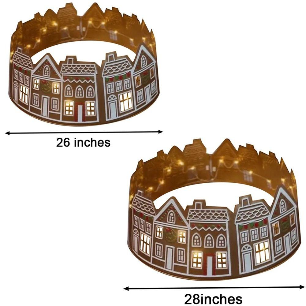Christmas Ornaments Christmas Tree Cover Skirt LED Xmas Tree Base Decorative  Holiday Supplies