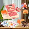 Virtual Shopping Cashier Toys Set for Kids, Cash Register Role Play Kit with Light & Sound