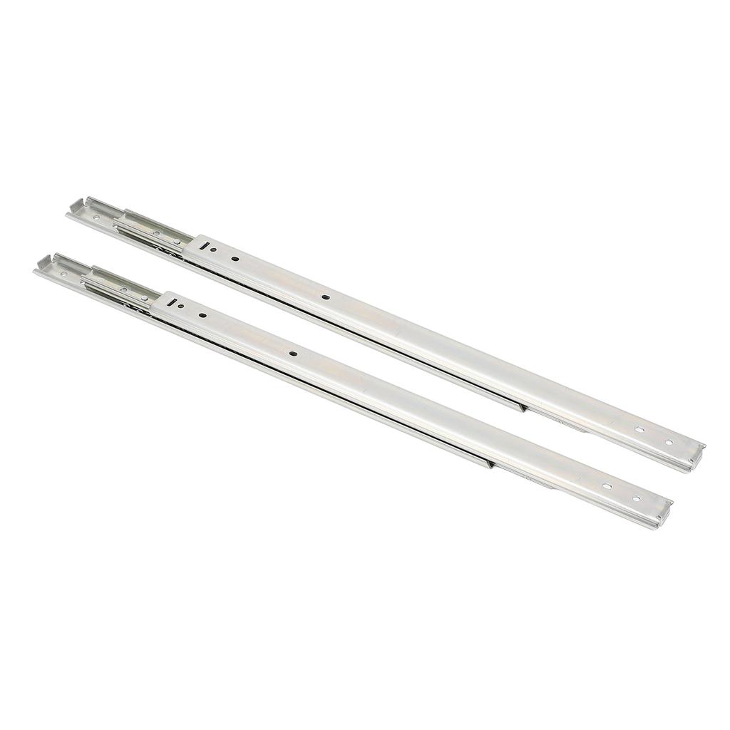 1 Pair of Drawer Slides Side Mount Full Extension 3 Fold Ball Bearing Runners Tracks 27 Series
