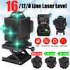 4D 8/12/16 Lines Laser Level Green Light Auto Self Leveling 360 Laser Levels Horizontal Vertical Cross Remote Control Indoor and Outdoor