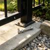 Outdoor Gate Hinge Repair Hardware, 304 Steel J-Bolt with Threaded Bolt Mount and Washers for Fence Installation Work
