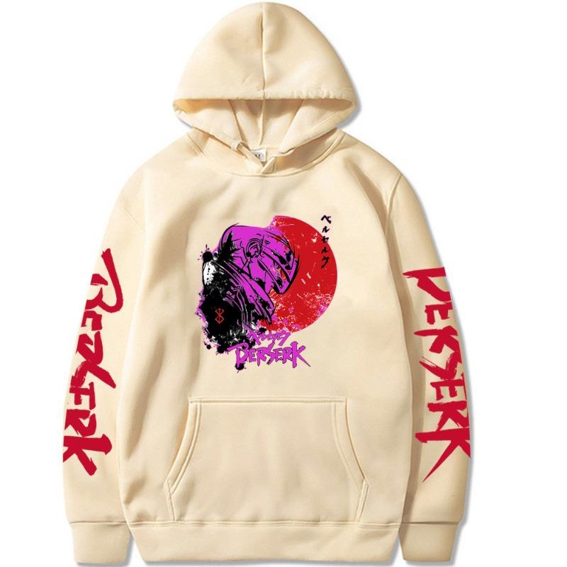 Berserk Japanese Animation Hoodies Women Men Long Sleeve Hooded Sweatshirts Unisex Casual Fashion Pullover Clothing