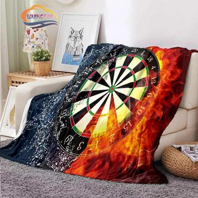 Darts Pattern Blanket Blank Series Ice and Fire Cashmere Fashion Portable Flannel Warm Sofa Bed Camping