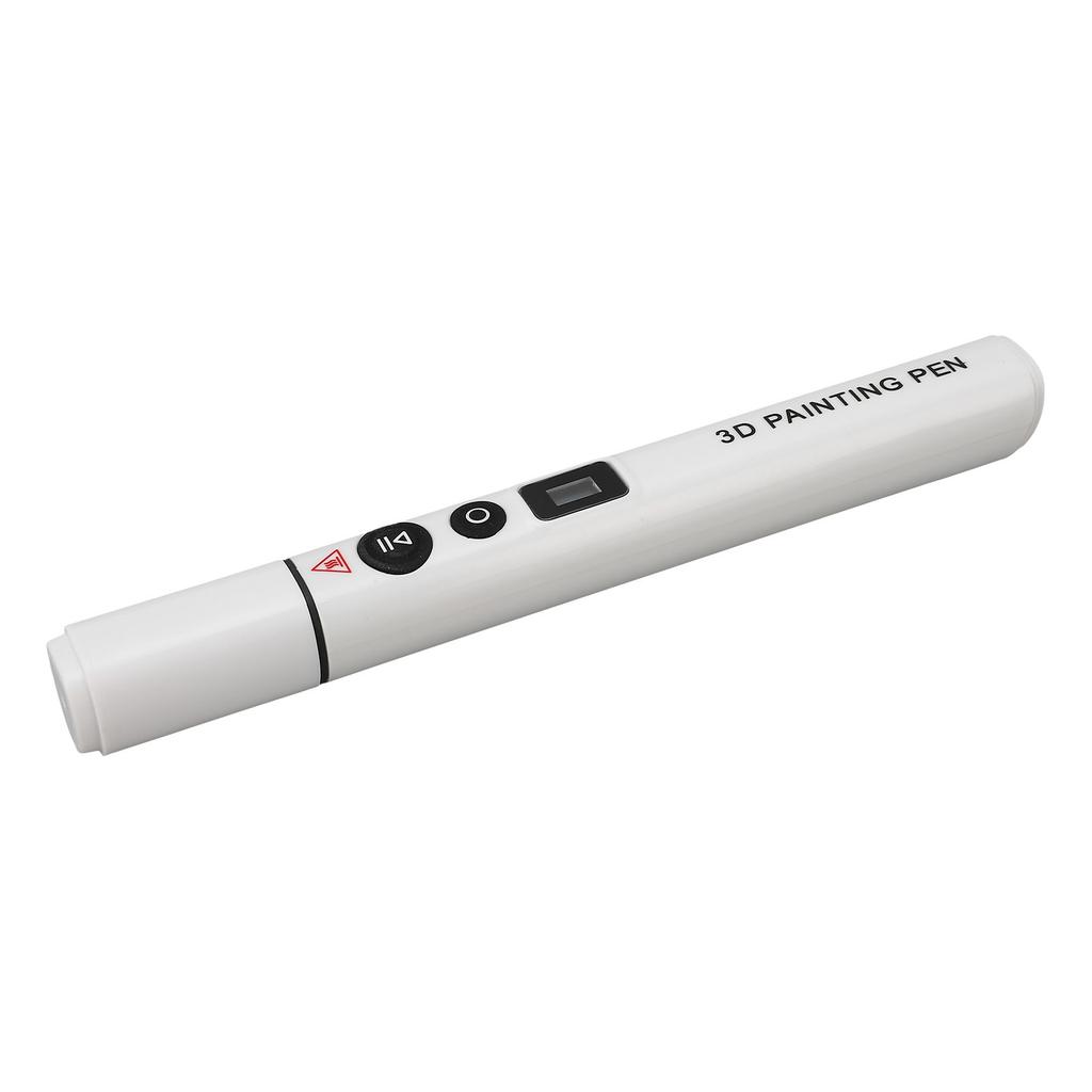 Smart High Temperature 3D Printing Pen Ergonomic LCD Screen 3D Printing Pen for PLA ABS White