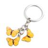 Bunter Emaille-Schmetterlings-Schlüsselanhänger aus Zinklegierung, Anhänger, Insekten, Basteln, Autoschlüssel, Damentaschen-Accessoires, Schmuck, Geschenke, Mode-Schlüsselring