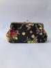European Retro Rose Print Ladies' Fabric Coin Purse & Clutch Bag