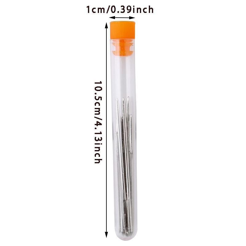 9 ks Jehla s velkým očkem Stříbrná tupá hlavička Vlna Šicí nit Ruční šití Trojrozměrná Křížková výšivka Dírka Dlouhá jehla