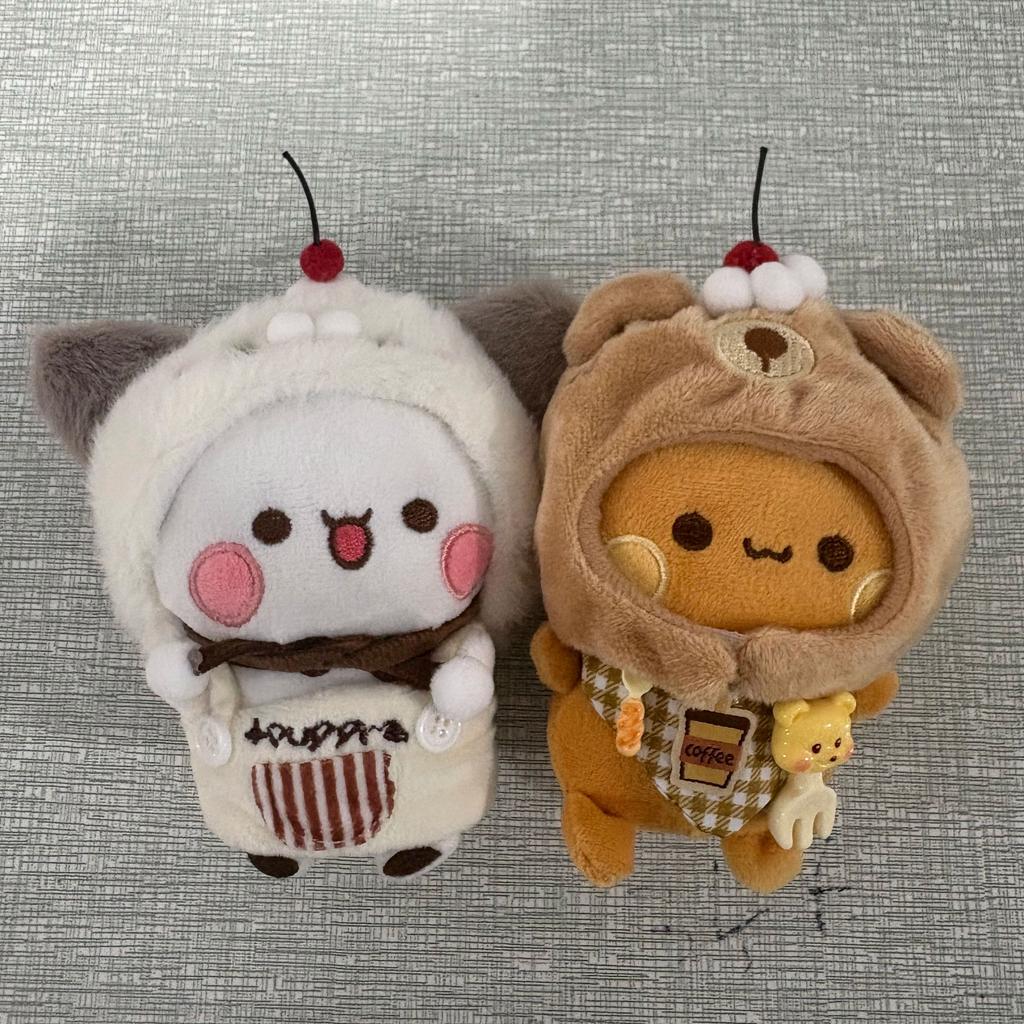 New Little Bear and Yier Short Plush Pendant Dolls Cute Cartoon Panda Bear  Backpack Pendant Couple Gifts Bag Charm