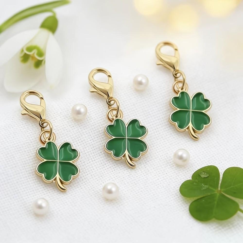 Ornaments Lucky Clover Keychain Good Luck Four Leaf Clover Pendant Bag Hanging  Backpack Accessory