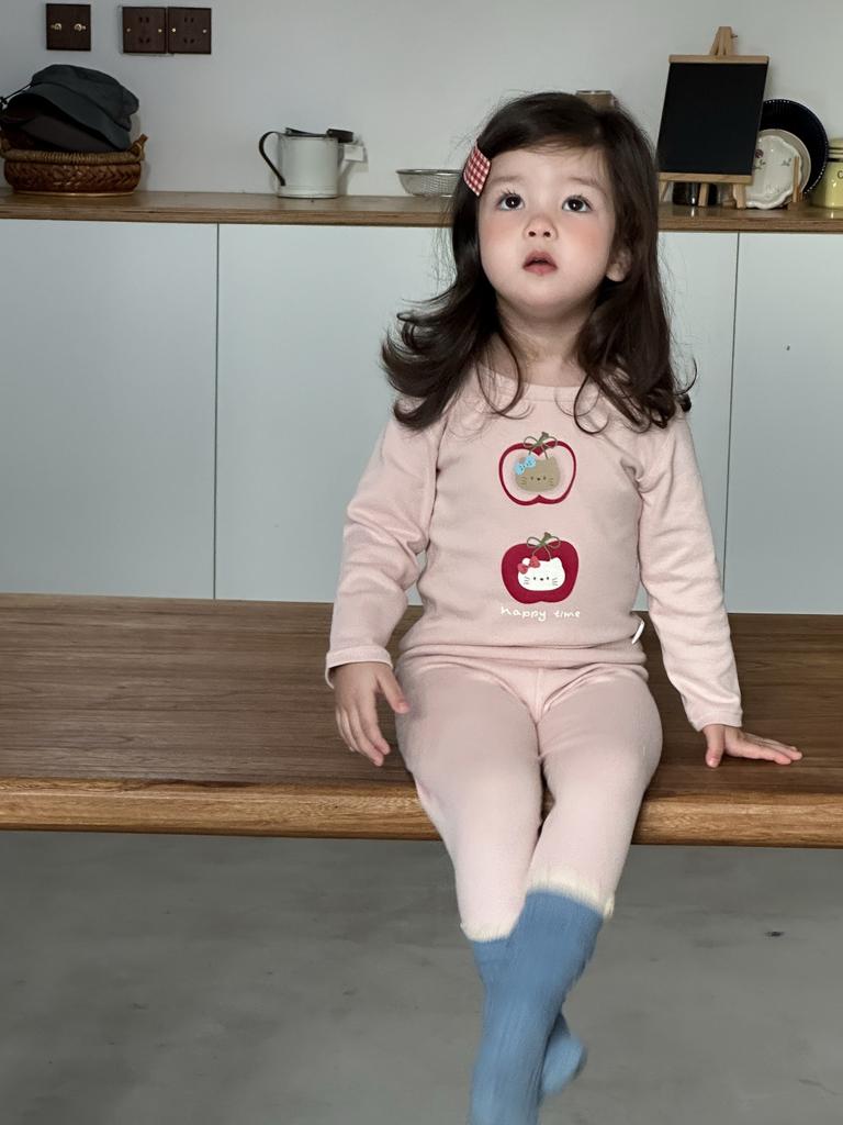[Upgraded Version] Children's Pajamas and Girls' Class A Long Johns, Long Johns, Wool Pull-up Rack Homewear Set