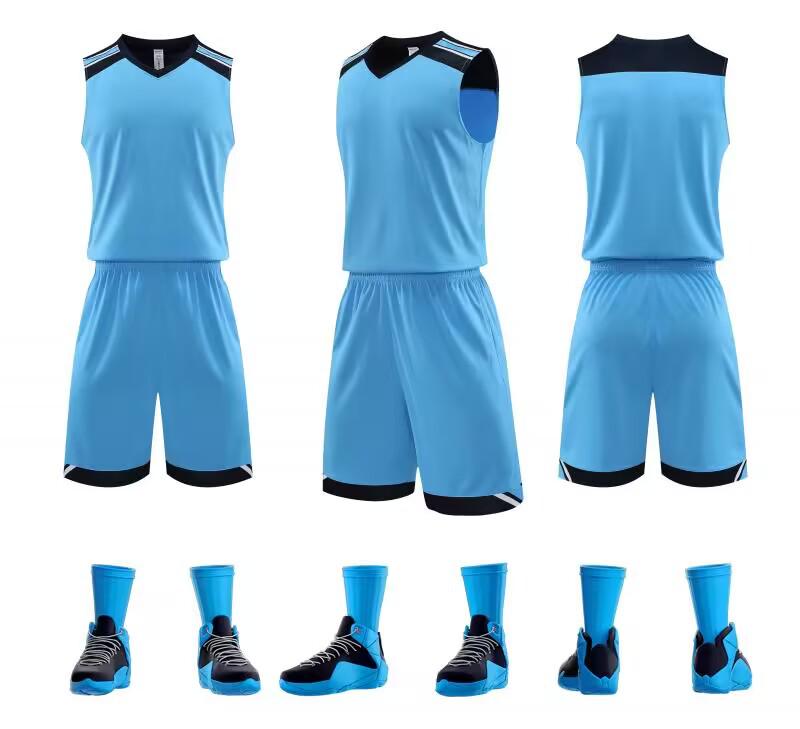 

Мужская настраиваемая тренировочная баскетбольная майка XS небесно-голубой