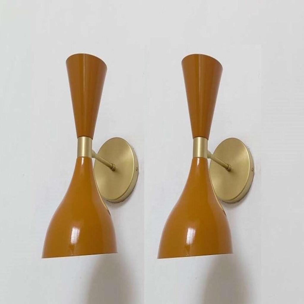 Set Of 2 Wall Sconce Mid Century 1950's Italian Stilnova Lamps Fixture Adjustable Wall Lamp Light Sconce for Home Décor