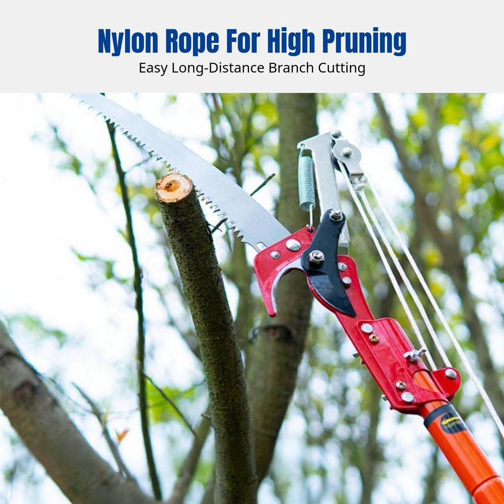 Extendable Tree Pruner, Telescopic Fruit Picker, High Branch Double Wheel Black Single