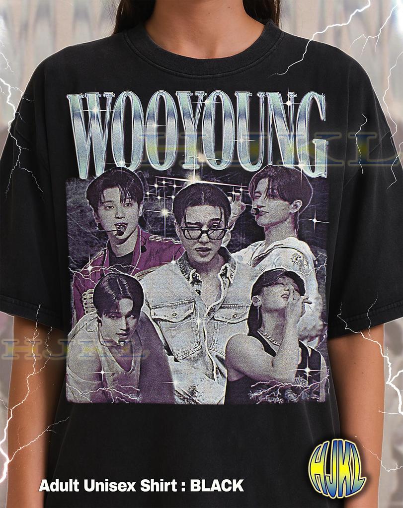 Wooyoung Shirt, 90s Vintage Retro Bootleg Wooyoung T-Shirt, Ateez K-Pop Graphic Tee, Korean Artist Fan Shirt